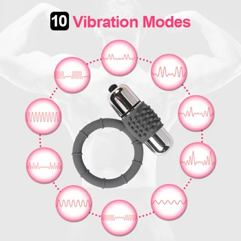 Moški Prilagodljiv Vibracijska Penis Prstan Stimulacijo Ščegetavčka Vibrator Penis Zamudo Izliv Petelin Obroč Za Odrasle Sex Igrače Za Pare
