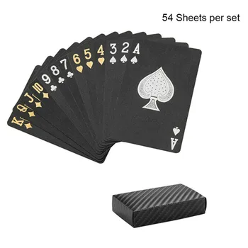 Nepremočljiva Black Poker Standard Igralne Karte Čarovniških Trikov Orodje Za Zabavo, Igranje Kartice Black Kariran Doma Odlikovanja
