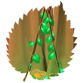 Niz USB Vzdušje dekoracijo barvna lučka LED Drevo, Listi lučka soba postavitev dvorišče razsvetljavo firefly vrv lučka za počitnice