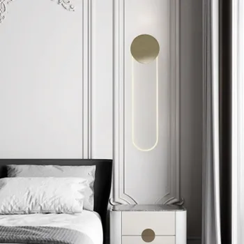 Nordijska vzdušje ustvarjalno led stenska svetilka retro umetnosti palor spalnica postelji hotel model predelno steno rov