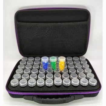 Nov 60 steklenic diamond slikarstvo oknu toolbox škatla za shranjevanje kovček, nosilec, torbico, zadrgo design shockproof in trajne LD102