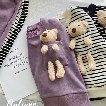 Nove trakove medved okrašena otrok bo ustrezala Otroci oblačila dekle novoletni kostumi za otroke, otroška oblačila