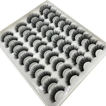 Novih 20 Parov Debele 3D Mink umetne Trepalnice Naravnih Dolgo Wispies Košat Košate Trepalnice, 18-25 mm Ponovno Oči Ličila Lepoto Razširitev