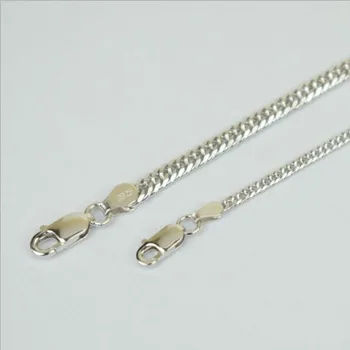 Novih resnično trdnih S925 čistega srebra avto dvojni cvet sponke najbolje prodajanih debele ogrlico, ki za človeka 925 srebro Človeka Ogrlica