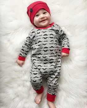 Novo leto 2020 Moda baby boy oblačila z dolgimi rokavi Risanka brado dojenčka, malčka jumpsuit priložnostne Obleke newborn baby girl obleke