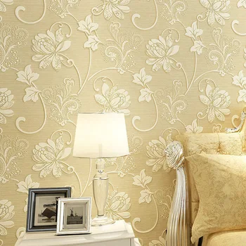 Novo Self-lepljenje 53*100cm Evropski stil netkane ozadje klasičen zid papir roll siva wallcovering luksuzni ozadje cvetlični