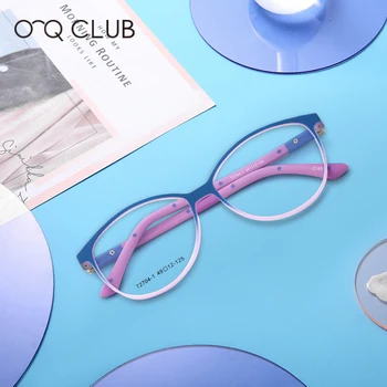 O-Q, KLUB Otroci Nov Krog Očal Okvir TR90 Silikonski Mehko Očala za Kratkovidnost Optični otroška Očala T2704-1