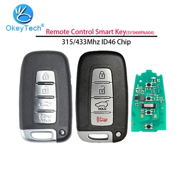 OkeyTech Avto Daljinski Ključ za Hyundai Accent Getz Elantra Santa 4 Gumbi 315/433Mhz Vstop brez ključa ID46 Čip Rezilo SY5HMFNA04
