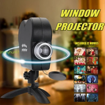 Okno Display Laser DJ Fazi Lučka Božič Reflektorji Projektor Wonderland Filmov Projektor Lučka za Osvetlitev zabavo za noč Čarovnic