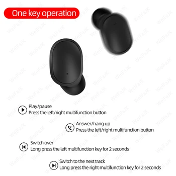 Original A6S Pro TWS Bluetooth Slušalke Brezžične Slušalke Za Xiaomi Redmi Airdots Android, IOS Slušalke Mini Čepkov Z Mic