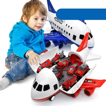 Otrok Letalo Model Igrača Sklop Simulacije Velikih Skladiščnih Transportnih Letal z Zlitine za Ohišje Majhen Avto Helikopter Tovornjak