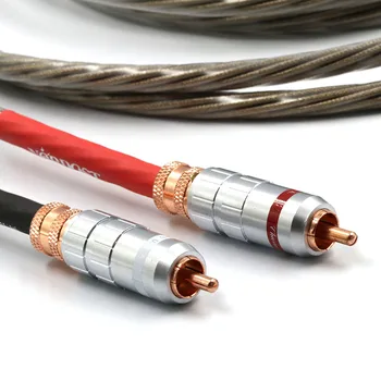 Par Nordost ODIN 7N Silver Plated OFC Bakra Audio RCA Povezujejo Kabel,Audio Video Signal Žice ,Podaljšek