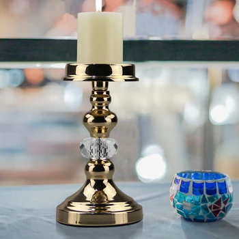 Par Steber svečniki Tealight Kovinske Svečnike Poroko Domači Dnevni Sobi Tabela Centerpieces Božično Dekoracijo za Dom
