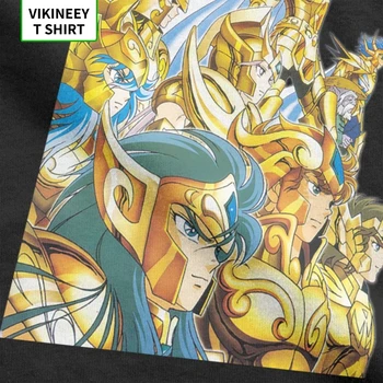Pegasus Gemini Saga Moški Majica s kratkimi rokavi Knights of the Zodiac Saint Seiya 90. letih Anime Tee Majica Kratek Rokav T-Shirt Bombaž Vrhovi