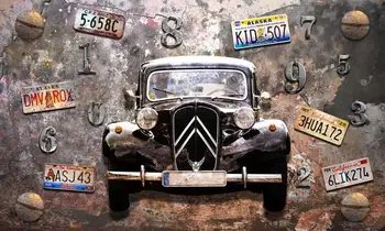 Po meri 3D ozadje zidana retro rje vintage avto tablice orodja ozadje dekoracijo sten ozadje zidana