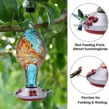 Podajalnik Ptic Stekla Hummingbird Napajalni Hranjenja Ptic Postaja Hrane Posode Za Vrt Na Prostem, Teraso, Vroče Prodaje