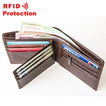 Pravega Usnja Moške Denarnice Moda Kratke Bifold Denarnice RFID Blokiranje Imetnik Kreditne Kartice Sklopka Moške blagovne Znamke Podjetja Torbici R1