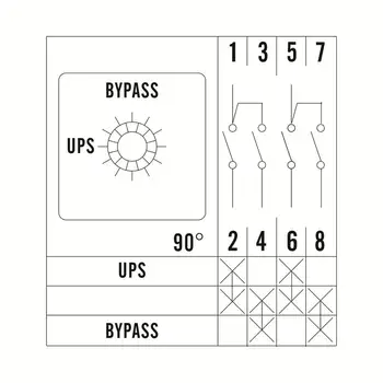 Priročnik za vzdrževanje UPS BYPASS Stikalo 2 Pole, Prehod Nadzor stikalo 20A Prenos Izbirno Stikalo