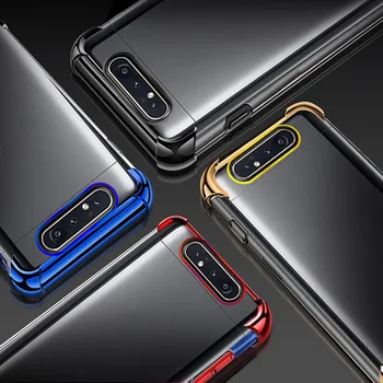 Rdeče Barve Za Samsung Galaxy A80 Primeru Blazin Rezerve Popolno Zaščito Primeru Za Galaxy A80 TPU Shockproof Hrbtni Pokrovček galaxya80
