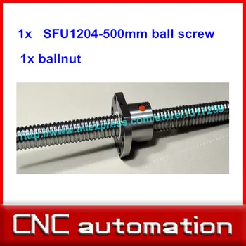 RM1204 Žogo Vijak SFU1204 L= 500mm Ballscrew železniškega eno Ballnut