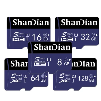 ShanDian Original Micro sd 32GB 64GB 8GB 16GB SDHC SDXC Pomnilniške Kartice MicroSDXC MicroSDHC class10 razred 6 TF Kartice Microsd