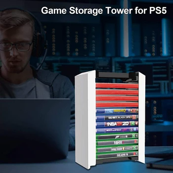 Shranjevanje Stolp Navpično Stojalo Igre Pribor Organizator Podporo 12pcs Igre Disk za PS5 Xbox Eno Stikalo Blue-Ray Disk igre na Srečo