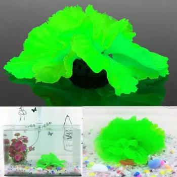 Silikonski Aquarium Fish Tank Dekor Umetno Koralni Rastlin Podvodni Ornament Vroče LX9C