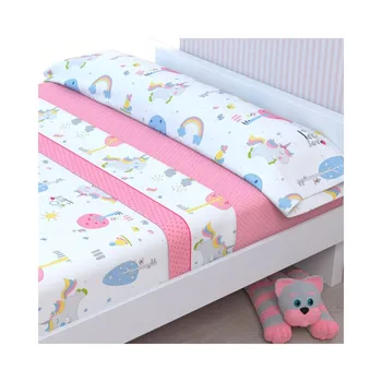 Sklop unicorns tkanine listi za posteljo 135x190/200 cm