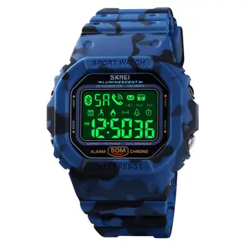 SKMEI 1629 Šport Moške Ure Bluetooth Digitalni Watch Svetlobna Vodotesno PU Zapestnica Šok Moške Ročne ure reloj hombre