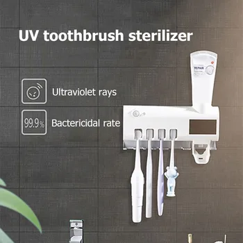 Sončne PIR Indukcijski Električni Sterilizator zobne ščetke UV Svetloba Antibakterijska zobna ščetka Držalo za zobno pasto Razpršilnik Wall Mount