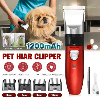 Strokovno Ljubljenčka Psa Hair Trimmer Živali Nego Striženje Mačka Rezalni Stroj, Polnjenje prek kabla USB Brivnik Električni Škarje Clipper
