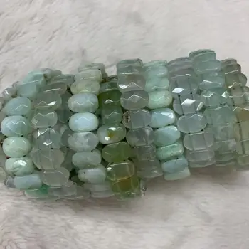 Svetlo zelena Cabochon kroglice zapestnica naravnih gem kamen nakit bangle za žensko, za darilo trgovini !