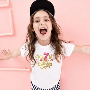 T Shirt Za Dekleta, Otroci, Oblačila Camiseta Ropa De Niña Ubrania Dla Dziewczynek Rojstni Dan Ropa Niña 8 Años Anniversaire Fille