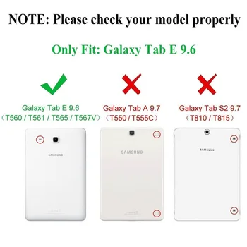 Tablični Pokrovček Za Samsung Galaxy Tab E 9.6 palčni kovček Za Samsung Galaxy Tab E T560 T561 SM-T561 Flip Usnje Smart Teksturo Funda