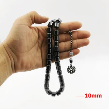 Tasbih Naravnih hematit kamen spodbuja krvni obtok misbaha 33 kroglice muslimanskih zapestnica islamske darilo accessoriy turčija nakit