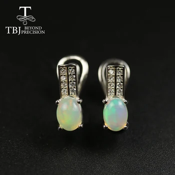 TBJ ,Naravni Opal uhan ovalne 5*7mm 1.8 ct dobro ethipia Opal gemstone, fine nakit 925 sterling silver za ženske lepo darilo
