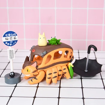 ThinkEasy Moj srčkan malo Sosed Totoro Mačka Avtobus Okrašena Otroci Igrače Akcije poni Samorog vinil lutke