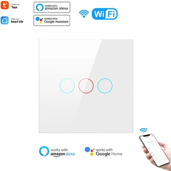 TUYA WiFi Smart Touch Stikalo Smart Življenje Steno Gumb Pametna Stikala za Luč Daljinski upravljalnik Za Alexa In Google Doma Pomočnik EU