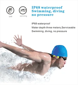 TWS Bluetooth 5.0 Slušalke Brezžične Šport Kostne Prevodnosti Plavanje Slušalke IPX8 Nepremočljiva s spominom za Huawei Xiaomi