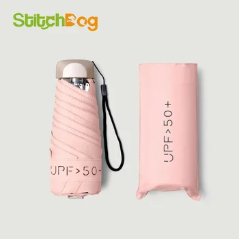 Ultra-lahka, 50% off sončni zložljivi dežniki dežniki mini žep dežniki ustvarjalne vinil za zaščito pred soncem sonce žep za dežnik