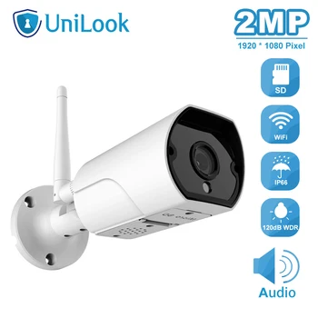 UniLook 2MP 1080P Brezžična IP Kamera Bullet Domov/Zunanja Varnost dvosmerni Pogovor Micro SD spominsko Kartico IP66 Night Vision AZ-IPB4020WF