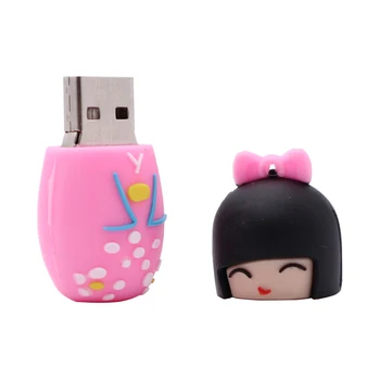 USB flash disk risanka Japonski dekle pen drive 4GB 8GB 16GB 32GB 64 G srčkan mešalniku pendrive memory stick ustvarjalno darilo usb ključ