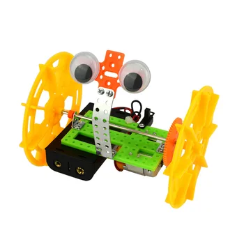 Ustvarjalne DIY Puzzle Dva kolesa Bilance Avto Robot Sestavljeni Kompleti Otroci Ročno Grafiti Igrača Preprost Znanosti Fizika Preizkus