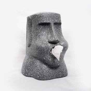 Ustvarjalne Velikonočni Otok Moai Imetnik Papirja Tkiva Polje Kamen Slika Papir Držalo 3D Sanitarni Papir Shranjevanje Bar, Kopalnica, Organizator
