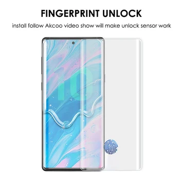 UV-Nano Tekoče polno lepilo screen protector For Samsung Galaxy Note 10 20 S20 pro ultra S10 lite S8 S9 plus kaljeno steklo film