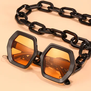 Verige pripomočki sončna Očala Octagonal sončna očala ženski modni retro očala