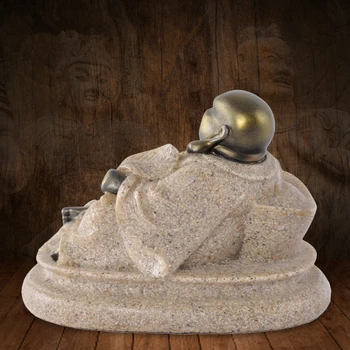 VILEAD Narave Pesek Kamen Maitreja Buda Kipi Verskih Smeh Buda Figurice Božični Okraski za Dom Letnik