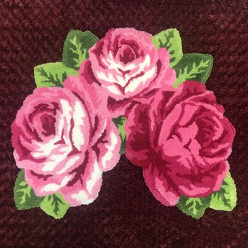 Visoka kakovost 3D rose preproga za kopalniško preprogo za bethroom dnevna soba preprogo pink rose preprogo cvet odeje kopel preproge, anti-slip