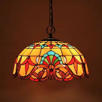 Vitraž Začasno Svetilka Tiffany Baročno obesek luči za Dom Salonu Jedilnico Verige Obesek žarnice E27 90-260V