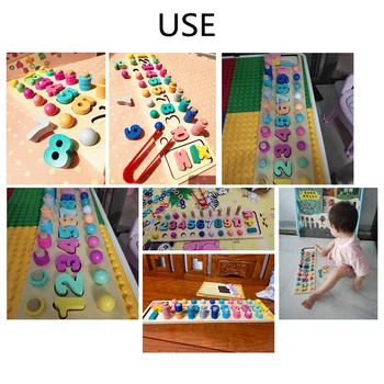 Vroče Otroci Lesene Izobraževalne Igrače, Otroška Montessori Matematiko Bloki Sortiranje Nastavite Otrok Ribolov Učenje Uganke Igrače Otroški Vrtec Darilo